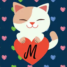 love heart m letter images